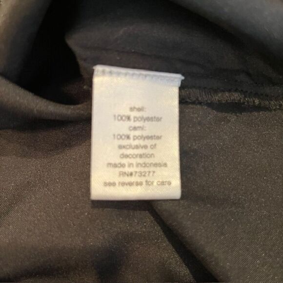 Elizabeth and James Black Camisole Cami Adjustable Spaghetti Straps Size Medium - Picture 5 of 9